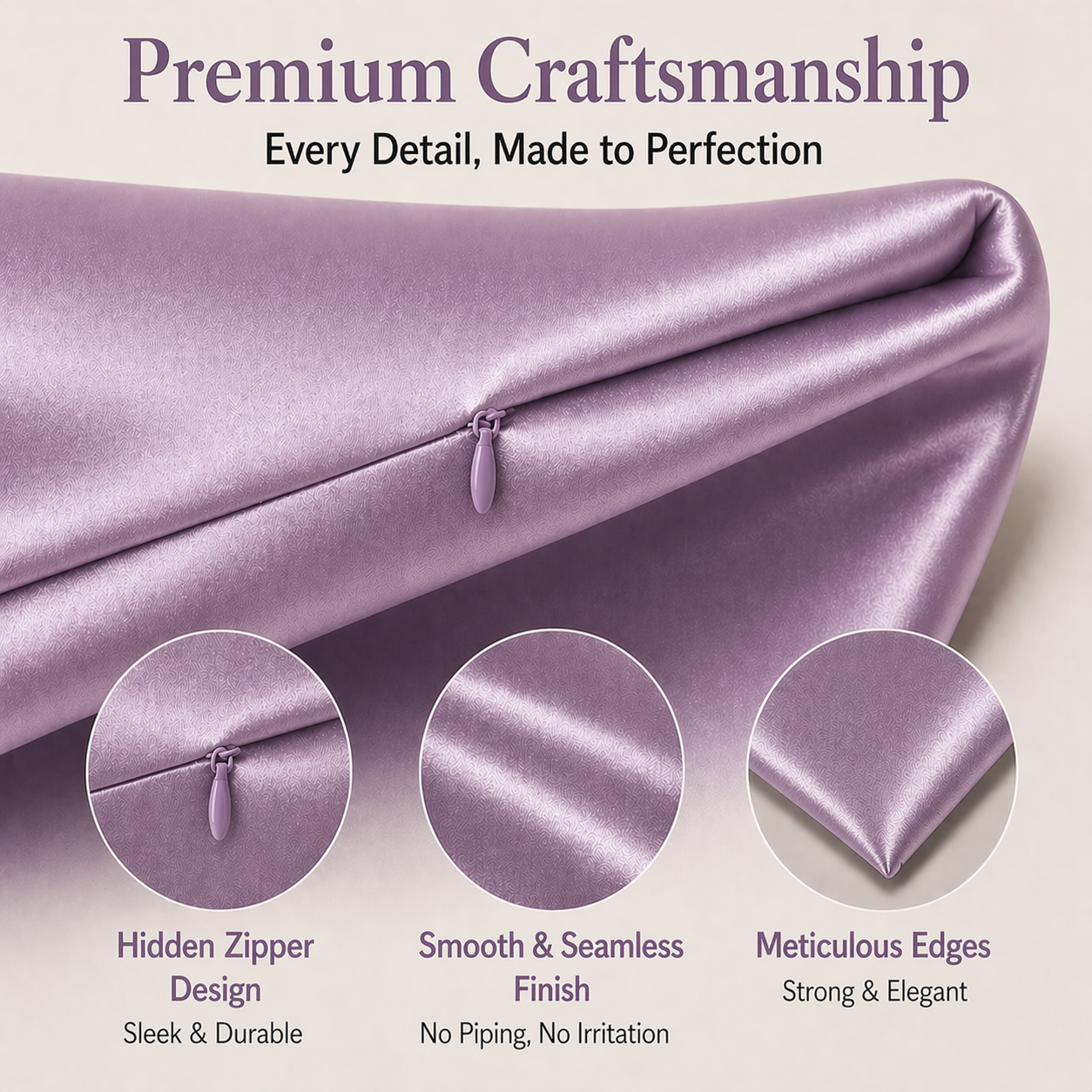Organic Mulberry Silk Pillowcase - 22 Momme, 6A, Made in USA