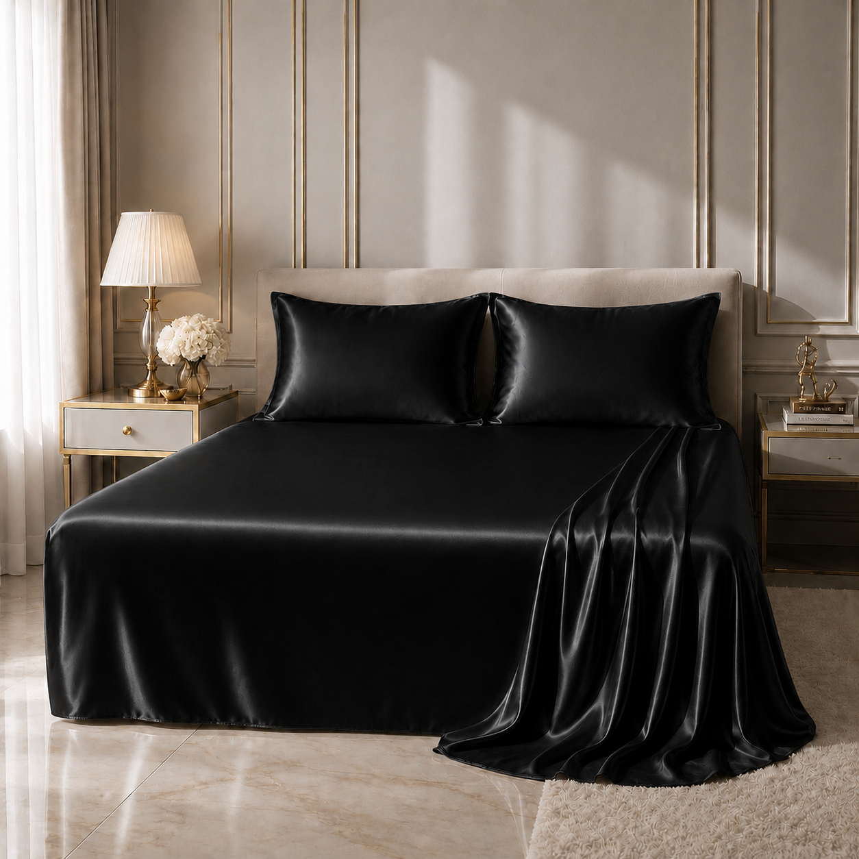 22 Momme Mulberry Silk Flat Sheet - 100% Real Silk, Grade 6A, Soft