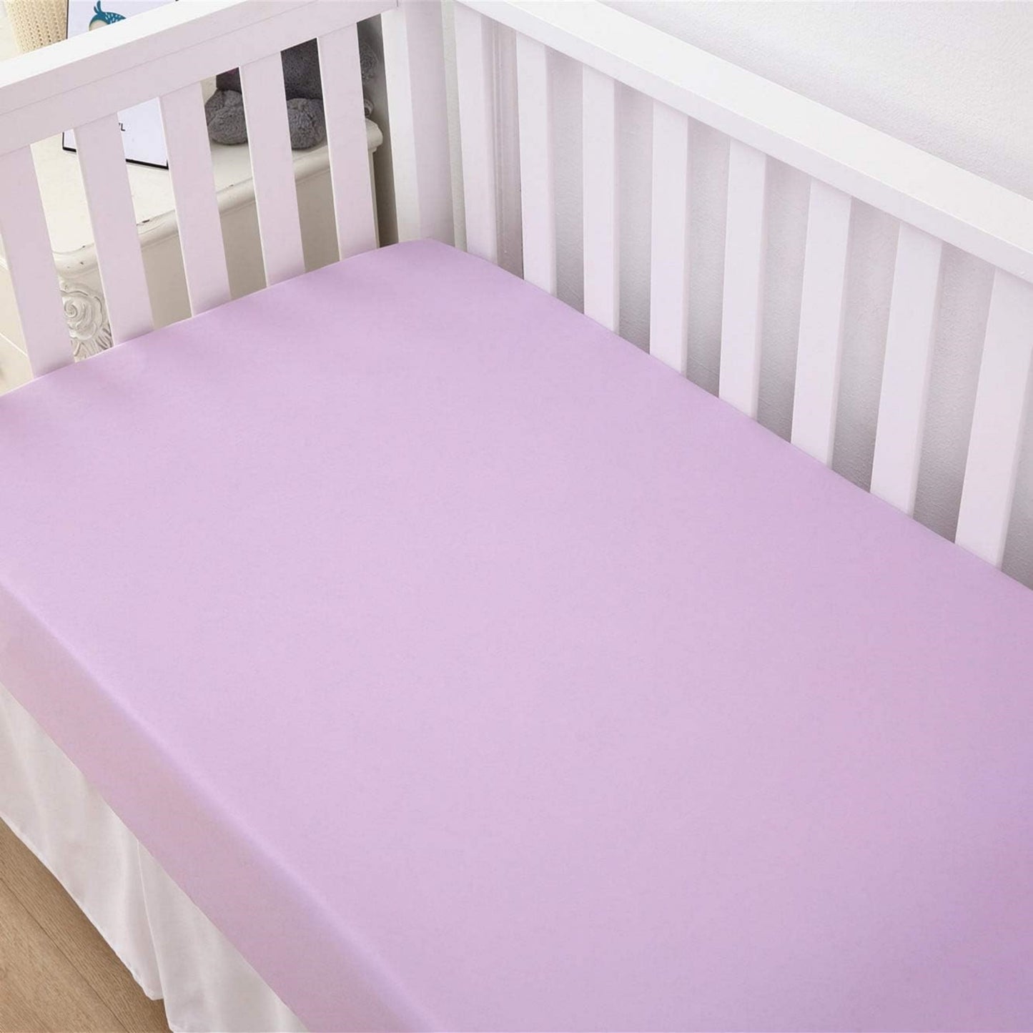 100% Mulberry Silk Crib Sheet - 22 Momme, USA Made, Hypoallergenic & Soft, Fitted Mattress Cover for Baby & Toddler Hair Care