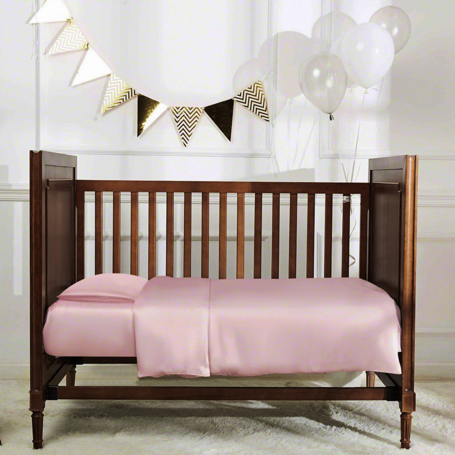 Organic Silk Baby Pillowcase - 10"x13", Soft, Hypoallergenic, Zipper