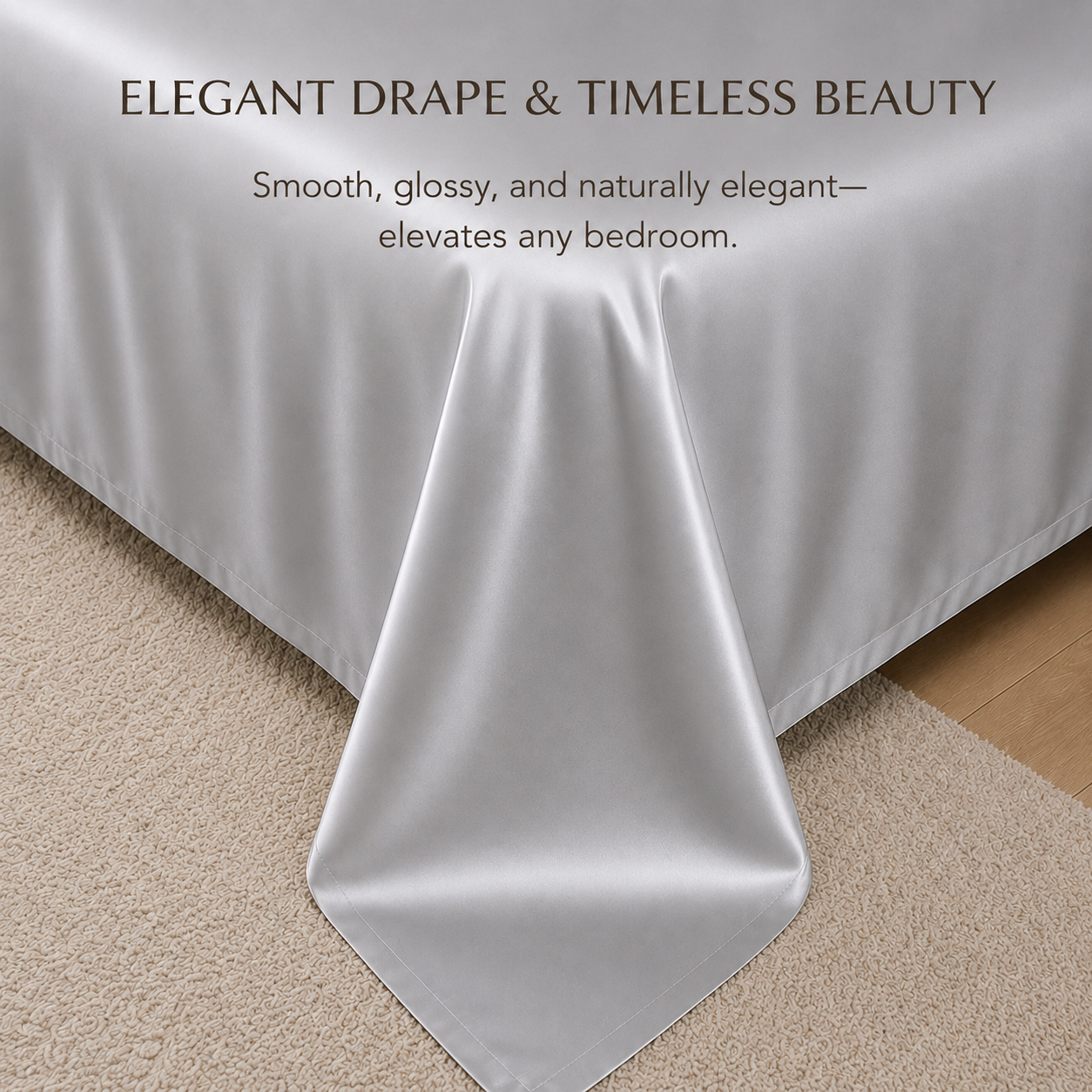 22 Momme Mulberry Silk Flat Sheet - 100% Real Silk, Grade 6A, Soft