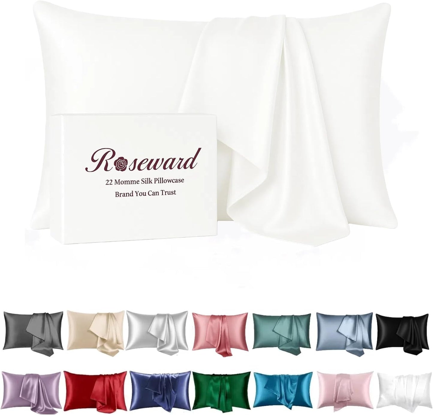 Premium Mulberry Silk Pillowcase - 22 Momme, 6A, Made in USA