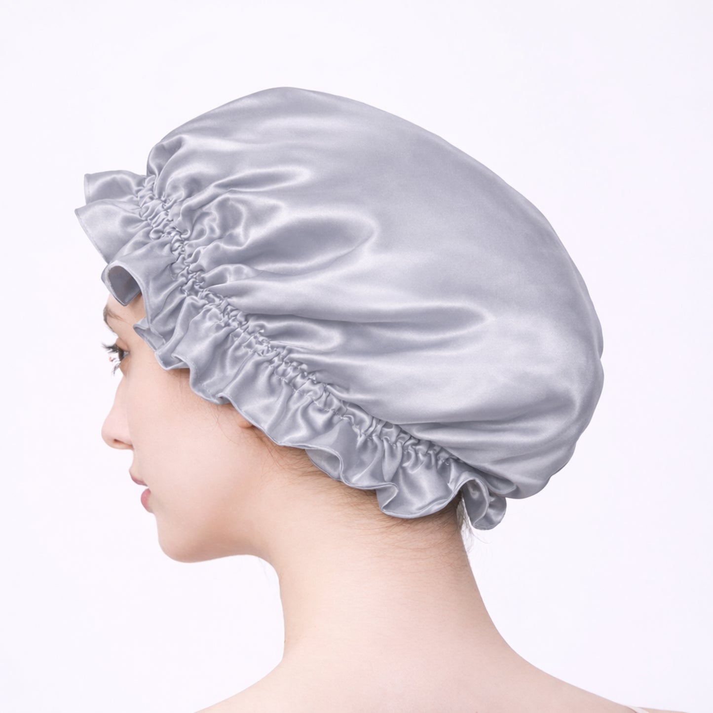 100% Mulberry Silk Reversible Sleep Bonnet – 22 Momme, Double-Sided Silk Hair Wrap & Night Cap for Women Beaty Sleep