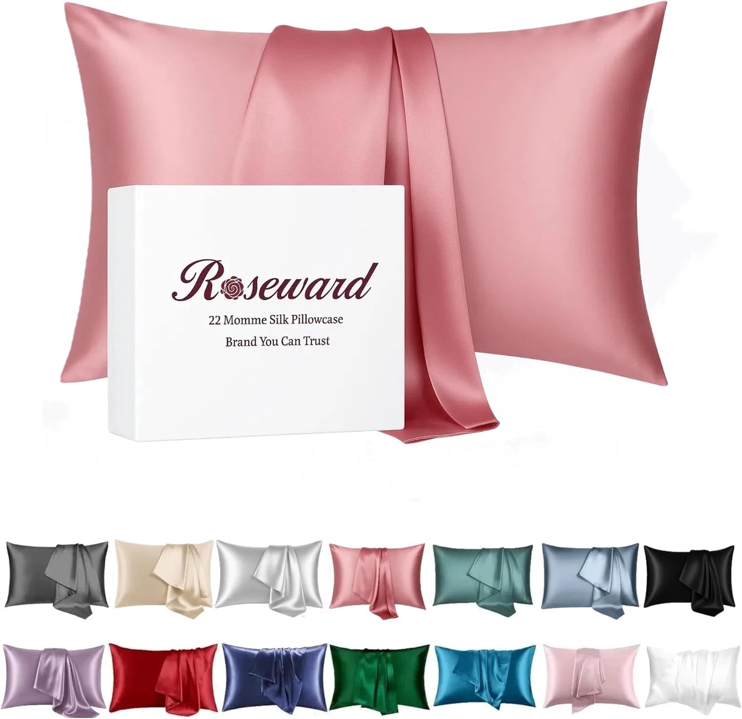 Premium Mulberry Silk Pillowcase - 22 Momme, 6A, Made in USA