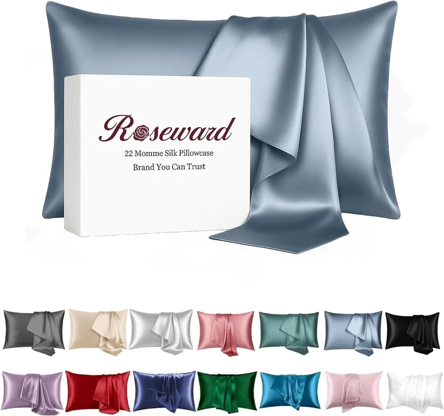 Premium Mulberry Silk Pillowcase - 22 Momme, 6A, Made in USA