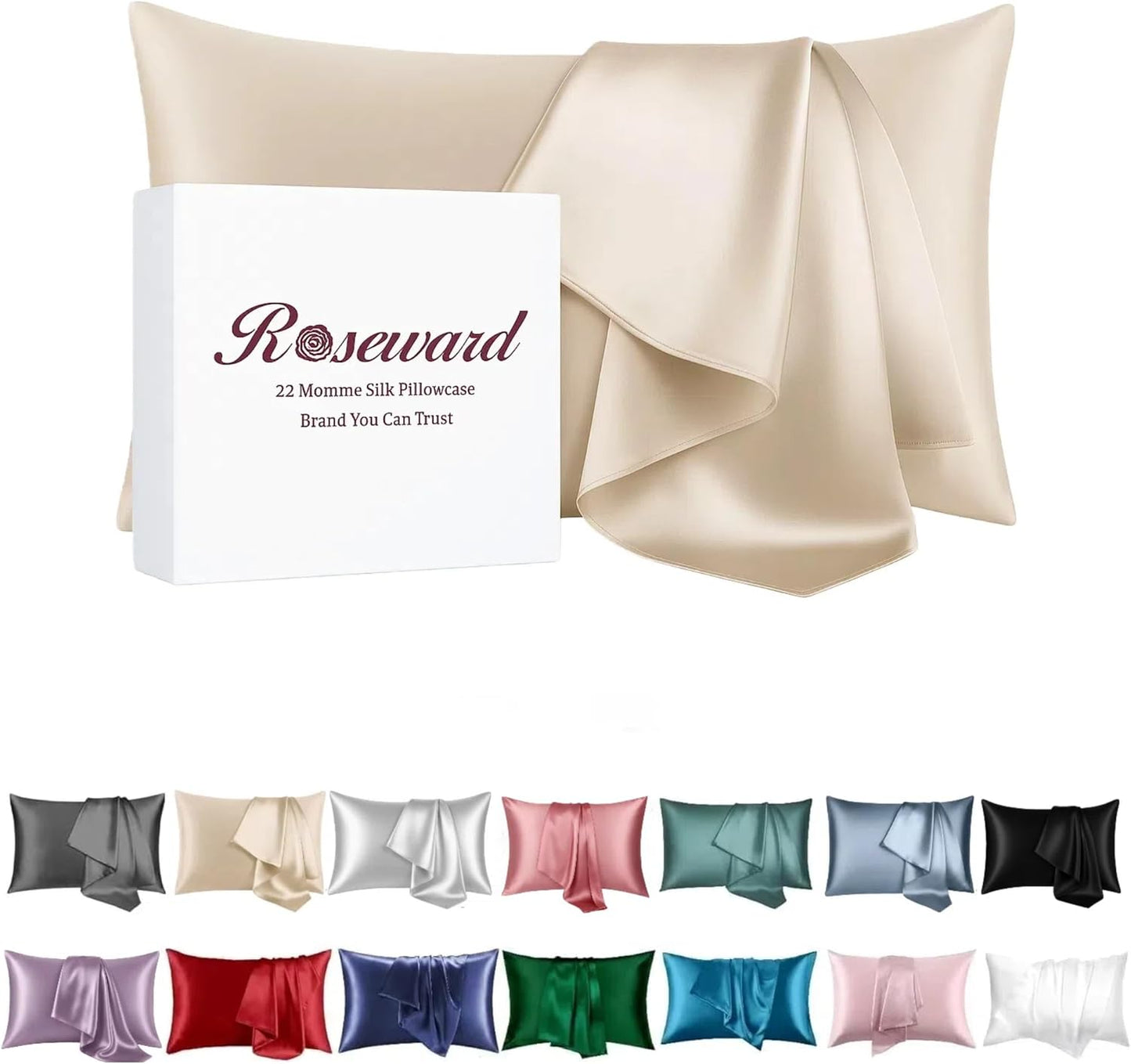 Premium Mulberry Silk Pillowcase - 22 Momme, 6A, Made in USA