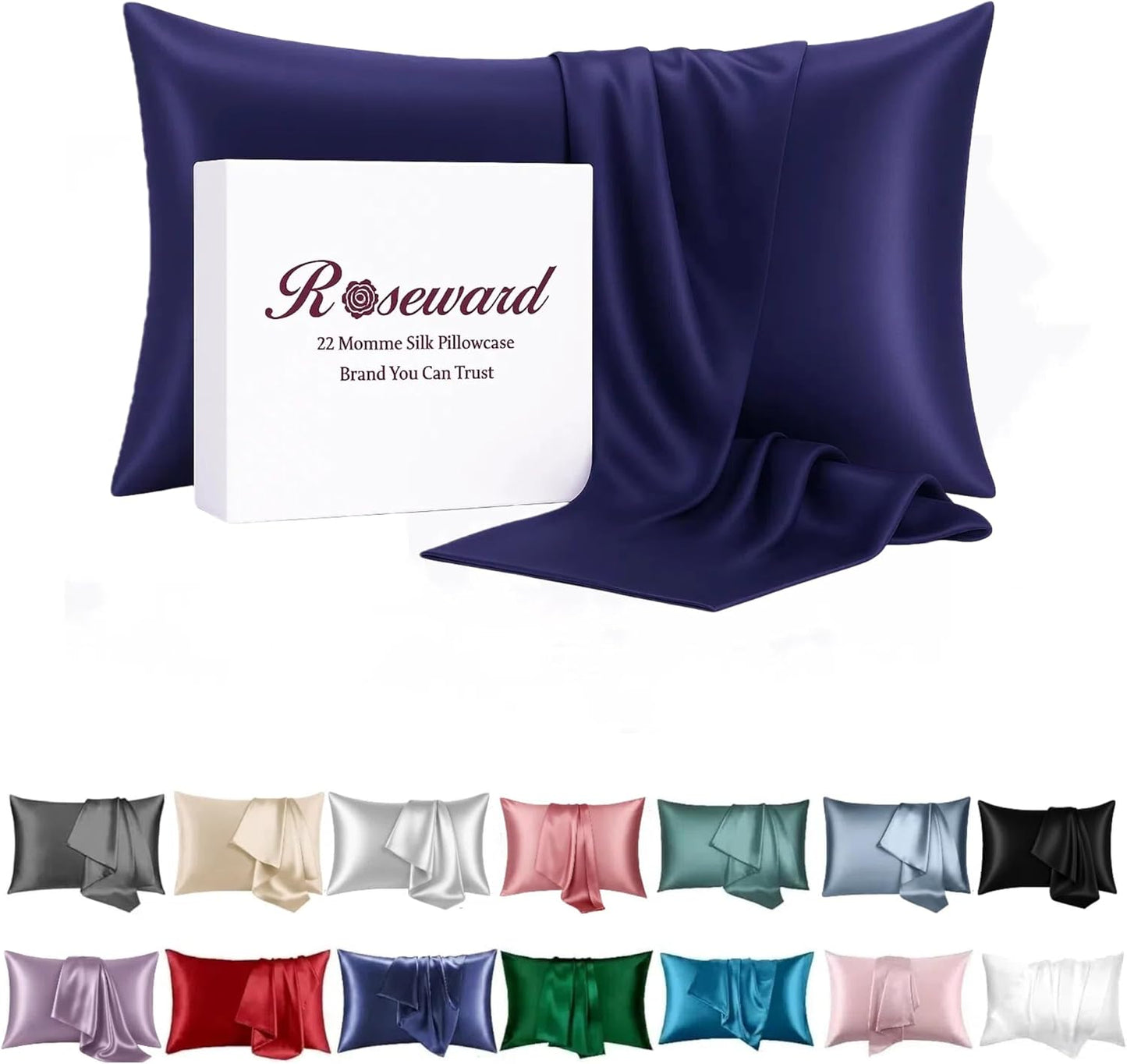 Premium Mulberry Silk Pillowcase - 22 Momme, 6A, Made in USA