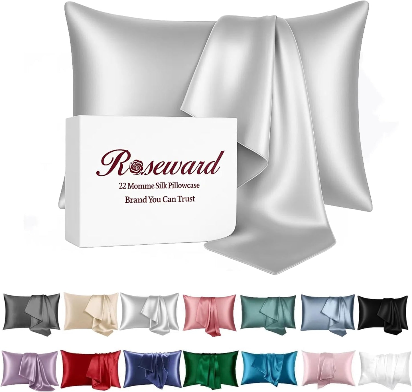 Premium Mulberry Silk Pillowcase - 22 Momme, 6A, Made in USA