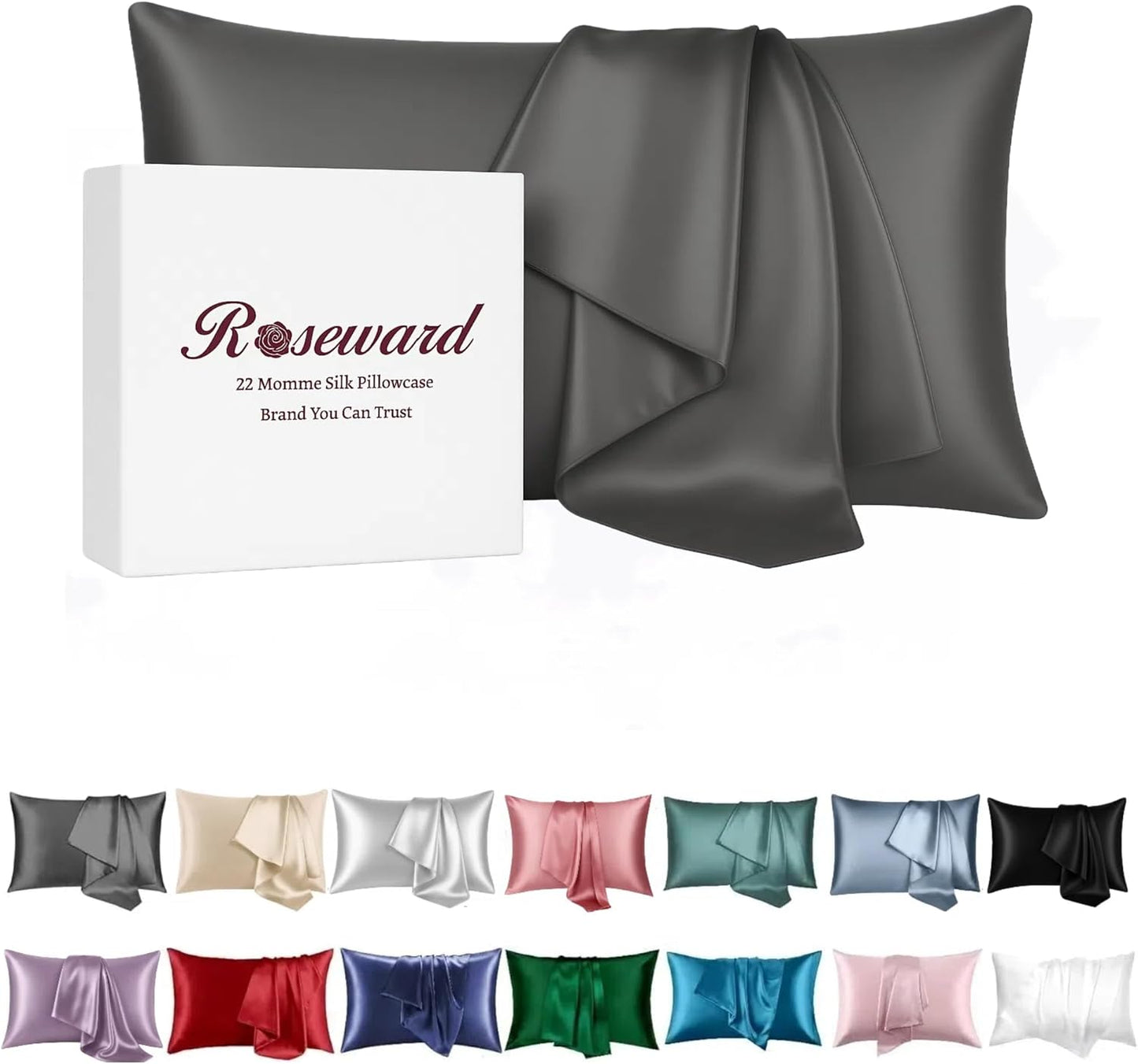 Premium Mulberry Silk Pillowcase - 22 Momme, 6A, Made in USA