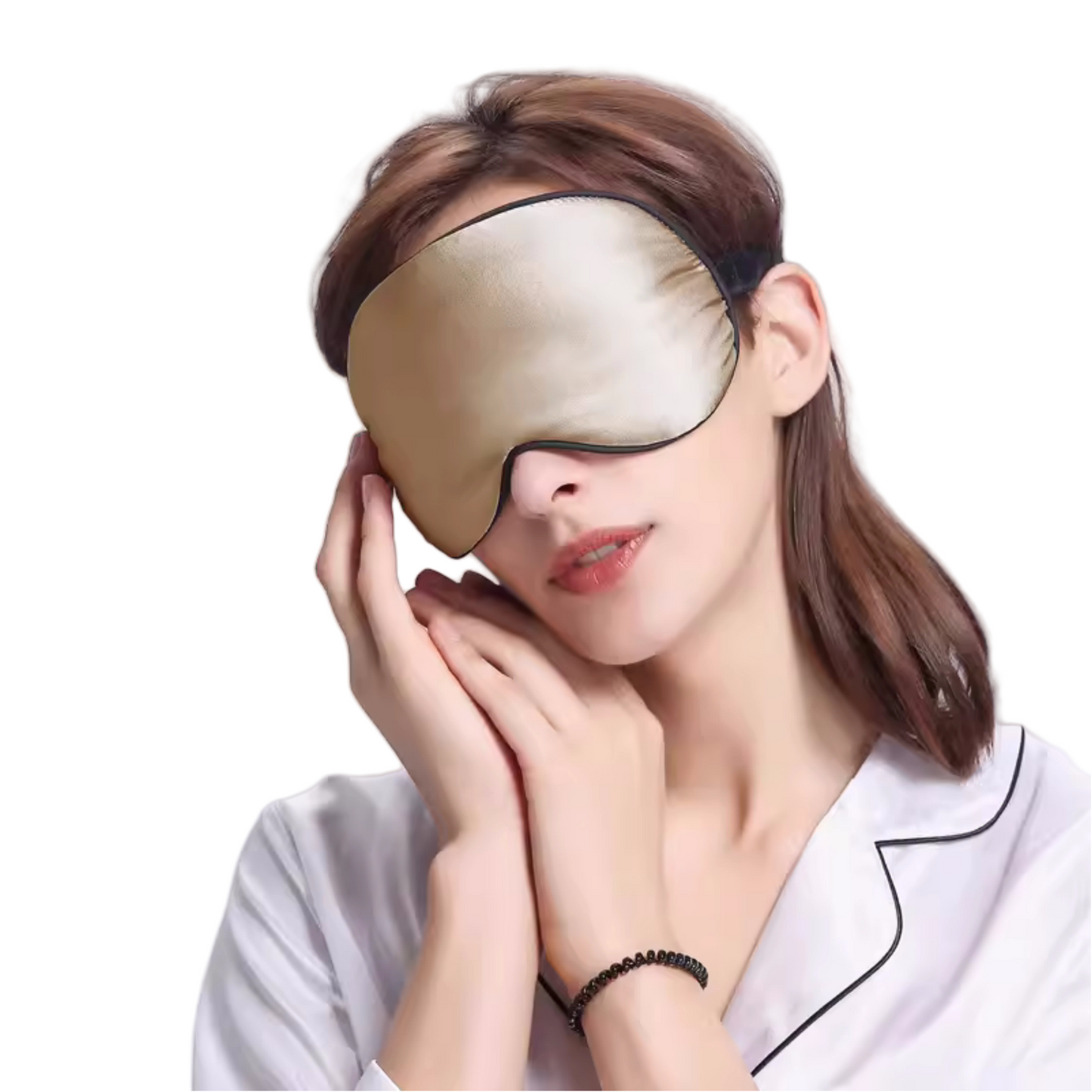 100% Mulberry Silk Sleep Mask - 22 Momme, Adjustable Blackout Eye Mask, Anti-Wrinkle & Anti-Aging, Luxury Travel Mask, Made in USA