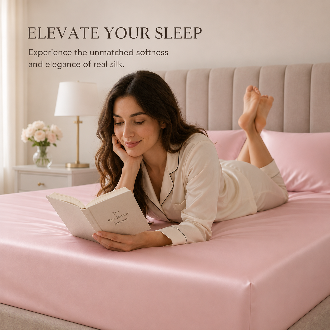 100% Mulberry Silk Fitted Sheet - 22 Momme, USA Made, Hypoallergenic