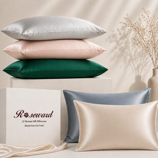 Premium Mulberry Silk Pillowcase - 22 Momme, 6A, Made in USA