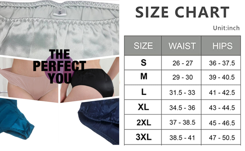 100% Mulberry Silk Underwear for Women - 19 Momme Pure Silk Bikini Panties, Real Silk Briefs, Breathable & Soft Lingerie