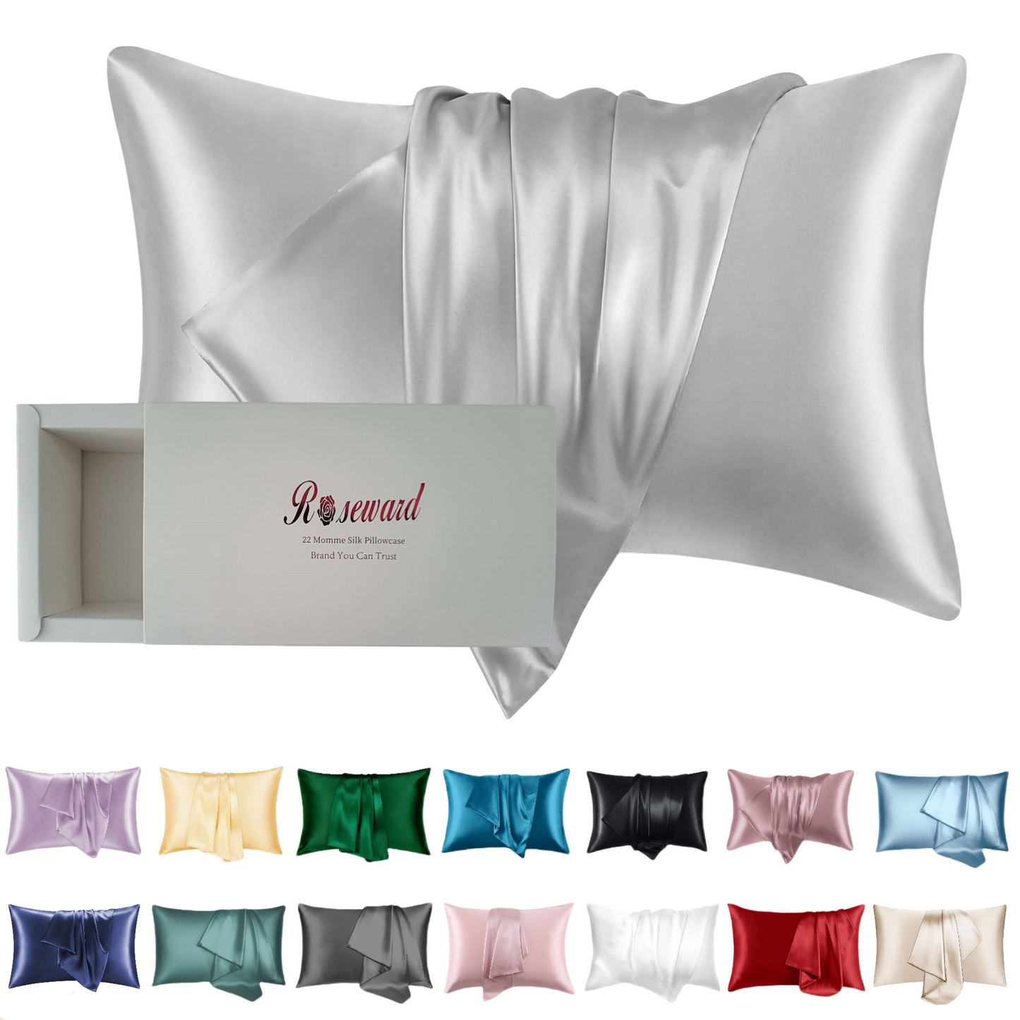 Premium Mulberry Silk Pillowcase - 22 Momme, 6A, Made in USA