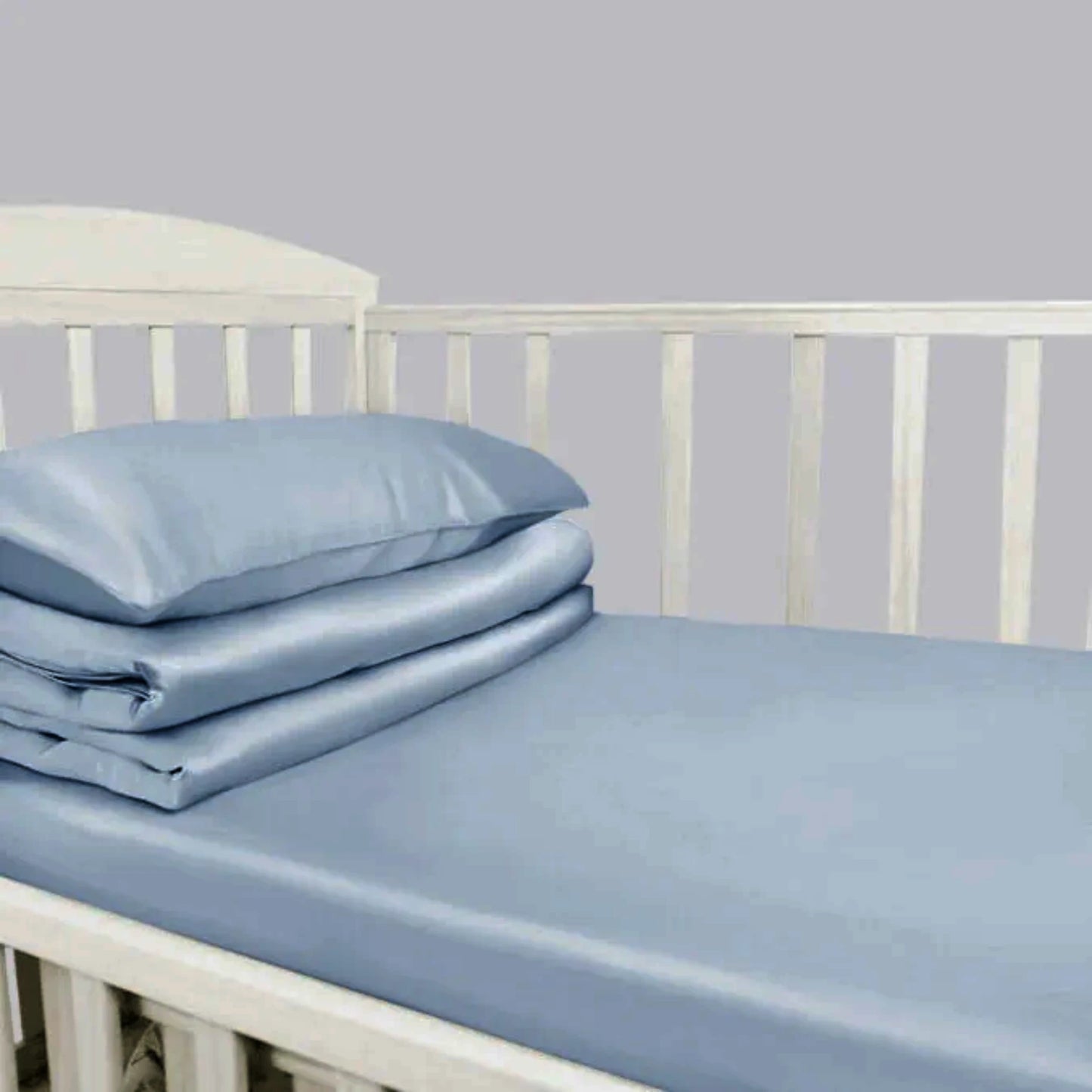 100% Mulberry Silk Crib Sheet - 22 Momme, USA Made, Hypoallergenic & Soft, Fitted Mattress Cover for Baby & Toddler Hair Care