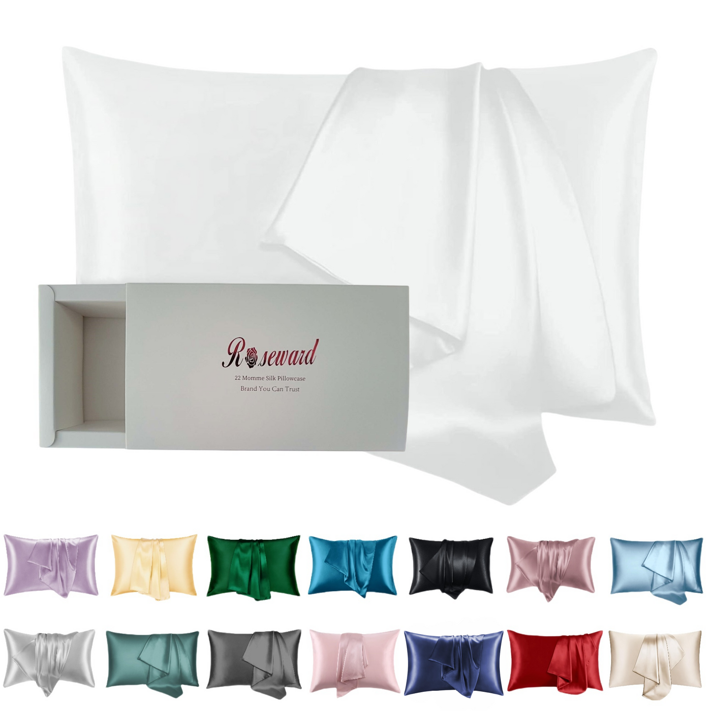 Premium Mulberry Silk Pillowcase - 22 Momme, 6A, Made in USA